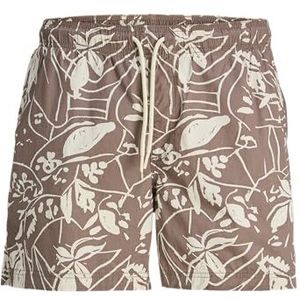 Jack & Jones Jpstmaui Jjswim Vintage AOP AKM, Taupe foncé, M