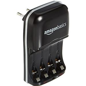 Amazon Basics AA en AAA Ni-MH batterijlader met USB-poort