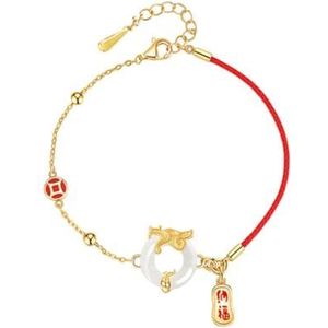 2024 geluksbrenger rode touw armband in Chinese stijl met gevlochten draak voor liefhebbers van geschenken