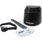 PetSafe, Stay & Play draadloze draagbare elektrische hondenomheining, waterdicht, oplaadbaar, bereik 64 m in diameter, zwart, 1