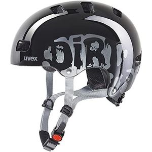 uvex Kid 3 Robuuste fietshelm voor kinderen, individuele maataanpassing, geoptimaliseerde ventilatie, dirt bike zwart, 51-55 cm