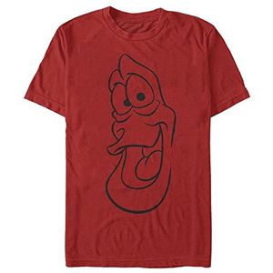 Disney The Little Mermaid Sebastian Big Face Organic, T-shirt met korte mouwen, rood, L, ROT