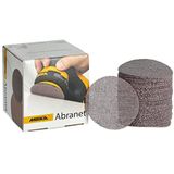 Mirka Abranet 5420305032 schuurschijven net Ø 77 mm klittenband/korrel P320 / 50 stuks / voor het schuren van hout, plamuur, kunststof