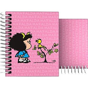 Grafoplás 16531949 - A7 hardcover notitieboek Mafalda Pajarito, 100 vellen geruit