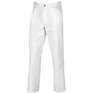 BP Uniseks broek jeans stijl jeans broek met verstelbaar elastiek achter 245 g/m² stofmix wit maat 2XL 1643-558-21-2XLl