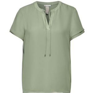 Street One A344752 chiffon damesblouse, Soft Moss Green