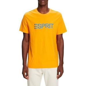 ESPRIT 103ee2k310 T-shirt voor heren, Oranje Goud