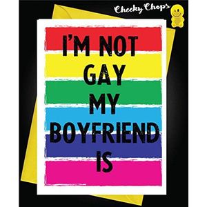 Grappige verjaardagskaarten LGBT Gay - I'm not Gay My Boyfriend is L7