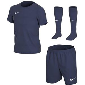 Nike Dry Park 20, uniseks kindershirt set, marineblauw/nachtblauw/wit, maat 116-122