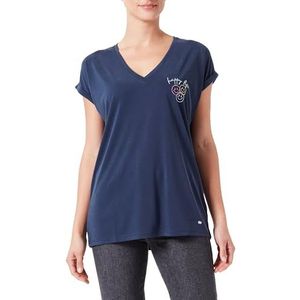 KEY LARGO T-shirt Sunshine à col en V pour femme, Bleu marine (1200), XXL