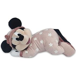 Disney 6315870354, Disney, slapende Minnie Mouse pluche met muziek, Disney Minnie Mouse pluche landschap met muziek en pyjama met lichtgevende sterren, 30 cm, vanaf 0 maanden