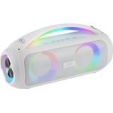 Mars Gaming MARSGAMING MS-PULSE Bluetooth-luidspreker, 50 W RMS, RGB-verlichting, 2 x 93 mm actieve drivers + 2 x ultra-lage passieve drivers, handsfree-functie, USB/MicroSD/AUX/FM, handgreep en riem,