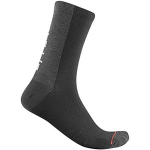 CASTELLI Bandito Wool 18 Sok Sokken voor volwassenen, uniseks, zwart.