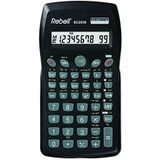 REBELL Wetenschappelijke rekenmachine sc2030 voor basis- en middelbare school, 136 functies, zwart