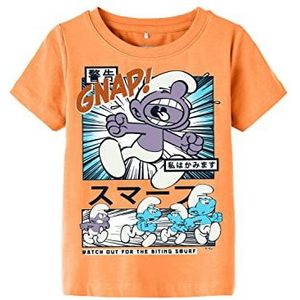 Name It Nmmadri Smurf Ss Top Box Vde T-shirt voor jongens, Stormy Weather