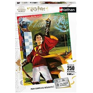 Nathan - Kinderpuzzel - 250 stukjes - De passie van Zwerkbal - Harry Potter - Meisjes of jongens vanaf 8 jaar - Hoogwaardige puzzel - dik en duurzaam karton - Magische avonturen - 86880