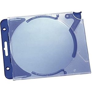 Durable 526906 CD-hardbox Quickflip compleet voor 1 CD, PP, 155 x 126 x 27 mm, transparant/blauw, 5 stuks