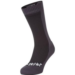 SEALSKINZ Halfhoge sokken waterdicht bij koud weer, Zwart/Grijs