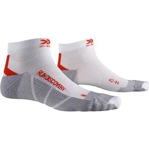 X-SOCKS Run Discovery Hardloopsokken voor heren en dames, uniseks, Arctic White/Dolomite Grijs