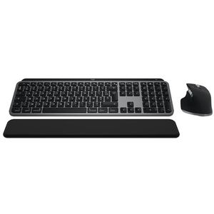 Logitech MX Keys S Combo for Mac, draadloos toetsenbord en muis, polssteun, toetsenbord met achtergrondverlichting, snel scrollen, Bluetooth USB-C voor MacBook Pro, Macbook Air, iMac, iPad, AZERTY FR