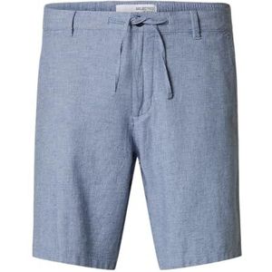 SELECTED HOMME - Korte Broek - Groen - Katoen en Linnen - Regular Fit