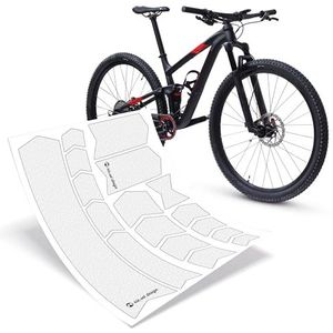 Riesel Design® - ""Frame: Guard"" fietsframebescherming – elegante fietsbeschermingsfolie, 17 zelfklevende vormen/mountainbike voor het hele frame – helder