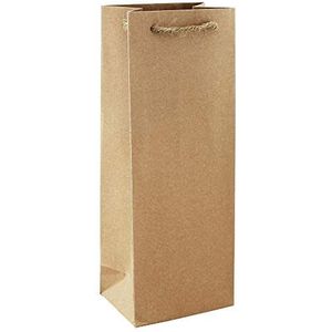 Clairefontaine 28800-4C - een geschenkzakje van kraftpapier - flesformaat - 12,7 x 9 x 35,5 cm - 210 g - geschenkverpakking van kraftpapier, verpakking, ideaal voor: fles, drinkfles, voedsel