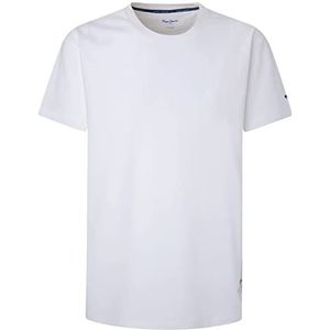 Pepe Jeans Ralf T-shirt voor heren, wit, maat M, Wit.