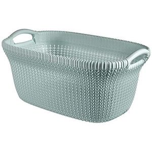 Curver Gebreide wasmand 40 liter mistblauw 59,5 x 38,5 x 27 cm