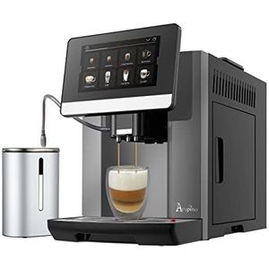 Acopino Barletta volautomatisch koffiezetapparaat, groot kleurendisplay, met melksysteem voor perfect koffiegenot (antraciet)