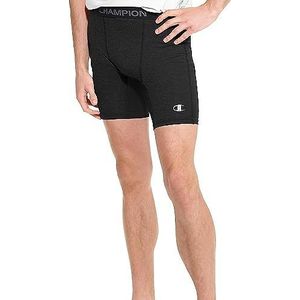 Champion Powerflex Compression Shorts van 15,2 cm (6 inch), met logo C, zwart 407Z32