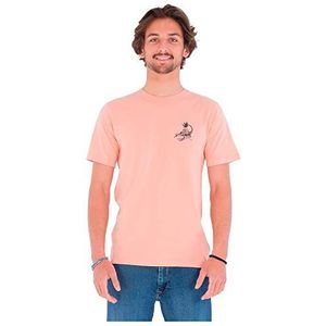 Hurley Evd Wash Poison + Palapas T-shirt voor heren, Pink Quest