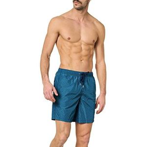 Goldenpoint Goldenpoint Zwempak voor heren, boxershorts, bloemenpatroon, zwembroek voor heren, Blauw