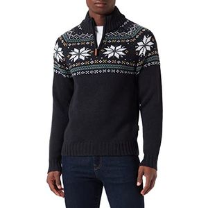 BLEND Heren gebreide trui, sweater, 194007/zwart, L, 194007/zwart