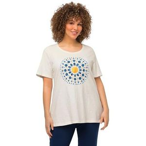 Ulla Popken T-shirt_818638 Dames T-shirt (1 stuk), Eierschale