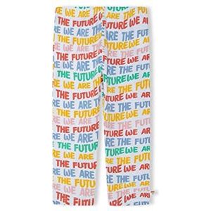 Tuc Tuc Meisjes-Happy Message Leggings, wit, één maat, wit, 10 jaar, Wit.