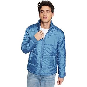 Trendyol Trendyol Basic geweven jas met opstaande kraag voor heren, normale pasvorm, outdoorkleding voor heren (1 stuk), Olie