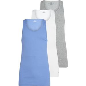 Calvin Klein Tank 3pk Lv00nb4036 tanktop voor heren, Veelkleurig (Wit Grijs Heather Gletsjer), L