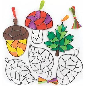Baker Ross FE630 Zonnevanger voor kinderen, herfstmotief, 10 stuks, creatieve vrijetijdsdecoratie, voor kinderen, creatieve vrije tijd, glas, handwerk voor kinderen