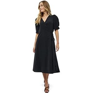 Peppercorn Mena jurk met gemiddelde lengte, middellange jurk voor dames, Zwart 9000