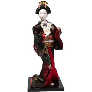 Lachineuse Japanse pop van rode en zwarte kimono