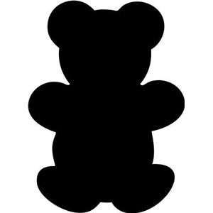 Securit Wandbord in berenvorm, zwart