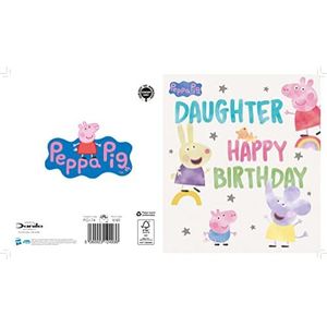 Verjaardagskaart voor meisjes, verjaardagskaart voor meisjes, Peppa Pig verjaardagskaart voor meisjes, verjaardagskaart voor haar, Peppa Pig