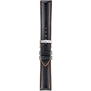 Morellato A01X4762797 armband van rubber en leer, zwart., 20mm, armband