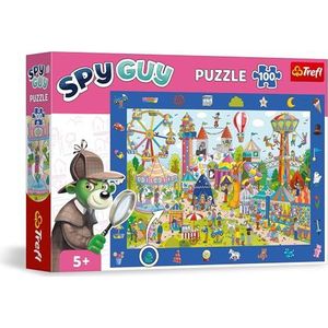 Trefl - Puzzle d’observation Spy Guy : Parc d’attractions - 100 Pièces - Trouvez tous les Objets du Cadre, Puzzle Plein de Détails, Développement de Perspicacité pour les Enfants à partir de 5 ans