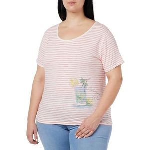 Timezone Gestreept basic T-shirt voor dames, Rood