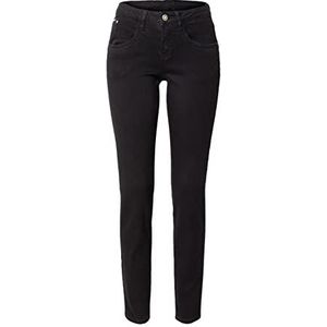 Cream Dames Jeans Skinny Fit Midrise Waist Regular Waistband 5 zakken, Pitch Black Unwashed, 27 W, Pitch Black Unwashed