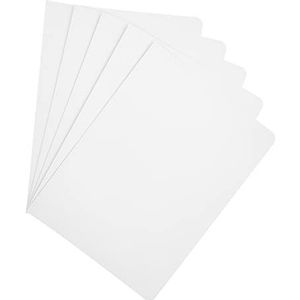 Raylu Paper® - 25 stuks kartonnen map voor documenten met scheurgaten en levendige kleuren. 200 g dikke kraftkartonnen mappen (wit, A4)