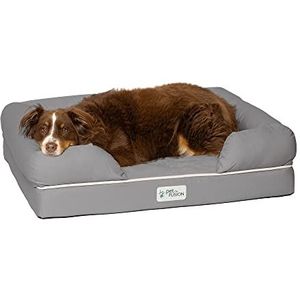 Petfusion Memory Foam Hondenbed voor Middelgrote en Grote Honden, Large 91x71 cm, Grijs