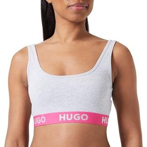 HUGO Logo Bralette Sporty dames bralette, Medium Grijs 34